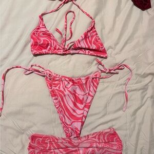 Pink Swirl Bikini Set